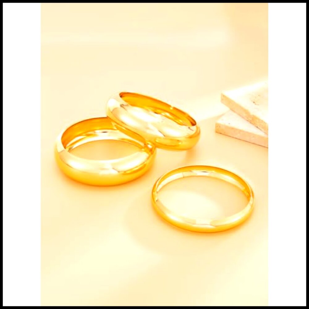 Chunky Stackable Bangle Bracelets Statement Wide … - image 6